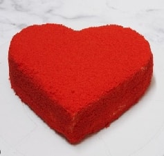 Kadifemsi Kırmızı Kalp 6-9 Kişilik Özel Yapım Pasta