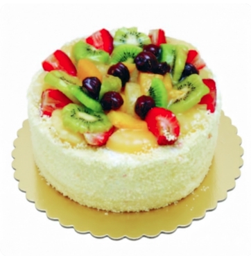 Rengarenk 6-9 Kişilik Şık ve Lezzetli Karışık Meyveli Pasta